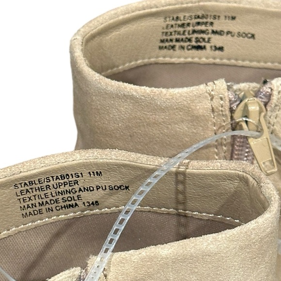 Steve Madden Stable Sand Suede Western Cowboy Ankle Zipper Booties Boots 11 NEW - Picture 8 of 14